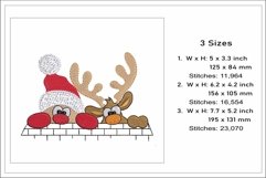 Santa and Rudolph embroidery design Product Image 2