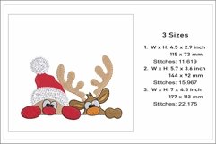 Santa and Rudolph embroidery design Product Image 2