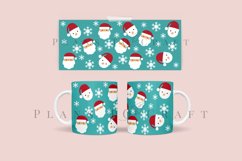 santa and snowman coffee mug glass wrap svg 11oz 15oz mug svg presized for 11oz 15oz glass ready to cut and sublimation files