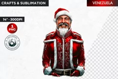 Santa Clipart, Christmas clipart, Santa around the world Product Image 1