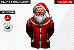 Santa Clipart, Christmas clipart, Santa around the world Product Image 1
