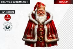 Santa Clipart, Christmas clipart, Santa around the world Product Image 1