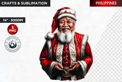 Santa Clipart, Christmas clipart, Santa around the world Product Image 1