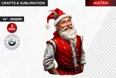 Santa Clipart, Christmas clipart, Santa around the world Product Image 1