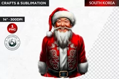 Santa Clipart, Christmas clipart, Santa around the world Product Image 1