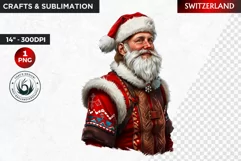 Santa Clipart, Christmas clipart, Santa around the world Product Image 1
