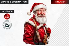 Santa Clipart, Christmas clipart, Santa around the world Product Image 1