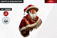 Santa Clipart, Christmas clipart, Santa around the world Product Image 1