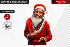 Santa Clipart, Christmas clipart, Santa around the world Product Image 1