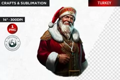 Santa Clipart, Christmas clipart, Santa around the world Product Image 1