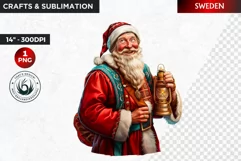 Santa Clipart, Christmas clipart, Santa around the world Product Image 1