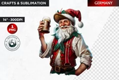 Santa Clipart, Christmas clipart, Santa around the world Product Image 1