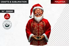 Santa Clipart, Christmas clipart, Santa around the world Product Image 1