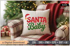 Santa Baby SVG | Christmas SVG | Holiday SVG | Xmas SVG Product Image 4