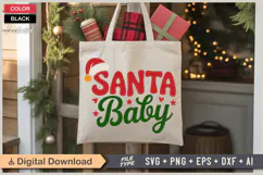 Santa Baby SVG | Christmas SVG | Holiday SVG | Xmas SVG Product Image 5