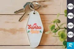 Santa Baby SVG ,Christmas Motel Keychain SVG Design Product Image 1