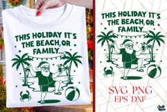 The Beach Or Family | Christmas SVG | Funny Santa SVG|PNG Product Image 1