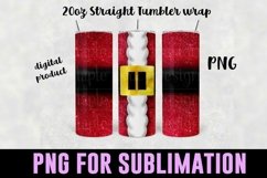 Santa&#039;s Belt Tumbler Wrap | Christmas Sublimation PNG Product Image 2