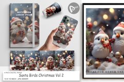 Digital Paper Santa Birds Christmas Product Image 1