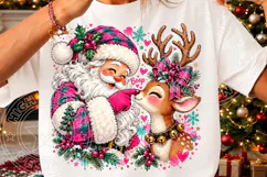 Santa Boop Reindeer Sublimation PNG, Cute Christmas Santa an Product Image 3