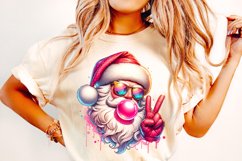 Santa Christmas Blowing Bubble Png, Christmas PNG, Santa PNG Product Image 1