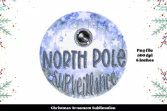 Santa Cam Ornament Santa Christmas Ornament Sublimation