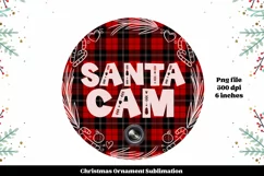 Santa Cam Ornament  Santa Christmas Ornament Sublimation 