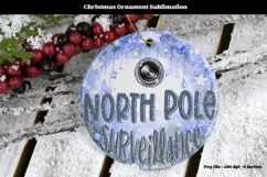 Santa Cam Ornament Santa Christmas Ornament Sublimation