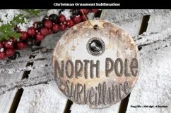 Santa Cam Png North Pole Christmas Ornament Sublimation
