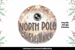 Santa Cam Png North Pole Christmas Ornament Sublimation