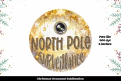 Santa Cam Png North Pole Christmas Ornament Sublimation