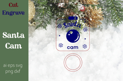 Santa cam svg laser cut, Wooden Christmas ornament Product Image 2