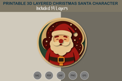 3d Layered Christmas Santa Product Image 2