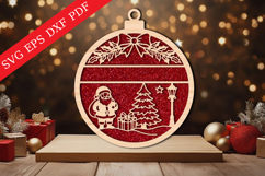 Santa Christmas Bauble SVG Product Image 1