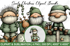Santa Christmas Clipart Sublimation Product Image 1