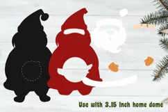 Santa Christmas Ornament | Candy Dome Svg | Santa SVG 