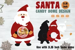 Santa Christmas Ornament | Candy Dome Svg | Santa SVG 