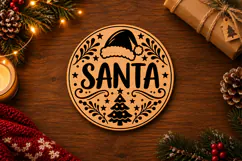 Santa Christmas Ornament Laser Cut SVG Product Image 2
