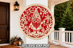 Santa Christmas Ornament SVG Product Image 1