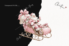 Coquette Santa Claus Clipart | Pink Christmas PNG Product Image 2