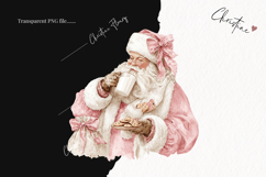 Coquette Santa Claus Clipart | Pink Christmas PNG Product Image 2