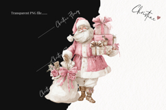 Coquette Santa Claus Clipart | Pink Christmas PNG Product Image 2