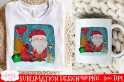 Cute Santa PNG for sublimation | White Christmas design Product Image 3