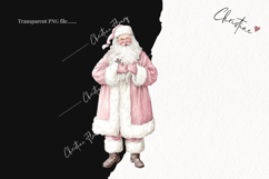Coquette Santa Claus Clipart | Pink Christmas PNG Product Image 2
