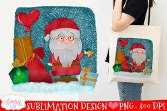 Cute Santa PNG for sublimation | White Christmas design Product Image 2