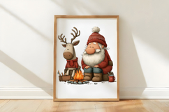 Santa Claus and Reindeer PNG Product Image 3