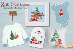 Santa Claus bunnies Watercolor christmas clipart Product Image 4