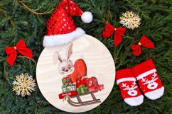 Santa Claus bunnies Watercolor christmas clipart Product Image 7