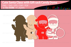 Santa Claus with gift sack candy dome holder Product Image 2