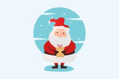 Santa claus cartoon character holding a gift Product Image 2